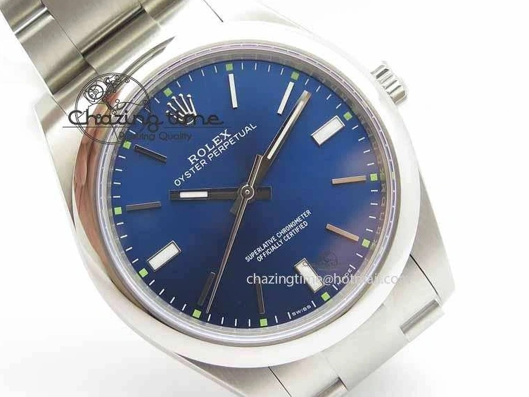 MiroTime 0217 TimelessDesign Oyster Perpetual 39mm 114300 BP Maker Best Edition Blue Dial On SS Bracelet A 3637